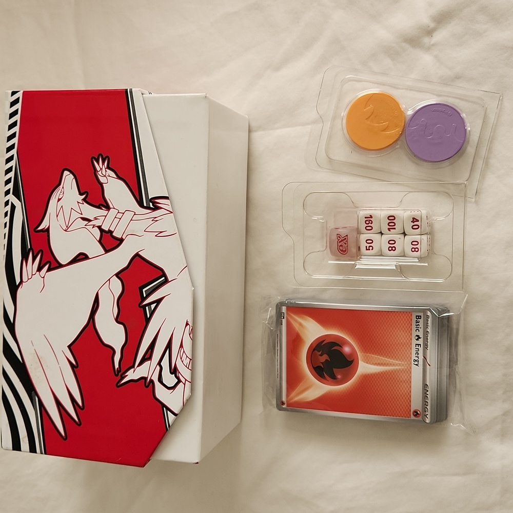 Pokemon White Flare Box with Sealed Dice , Energy Cards , Marker Chips #1